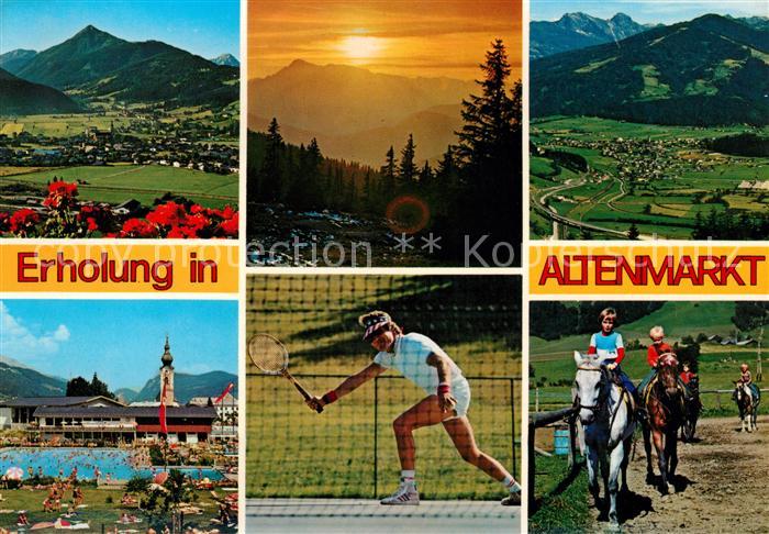 Altenmarkt Pongau Sonnenuntergang Schwimmbad Reiter Panorama