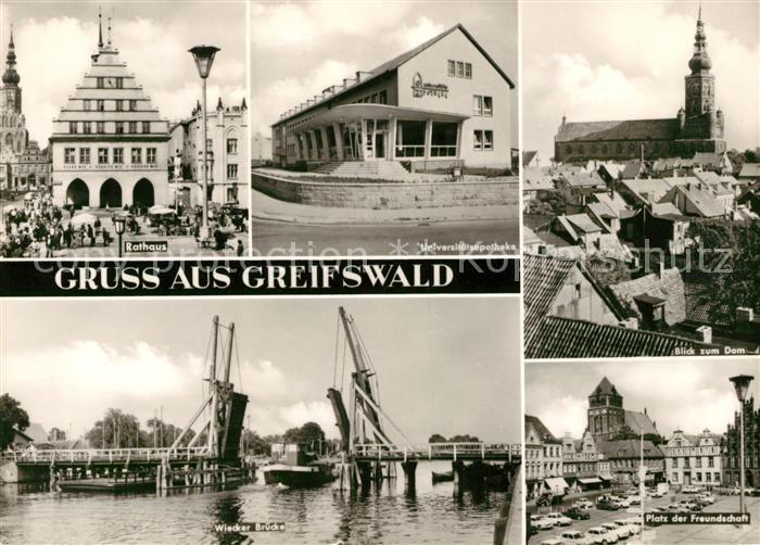 Greifswald Rathaus Dom Wiecker Bruecke
