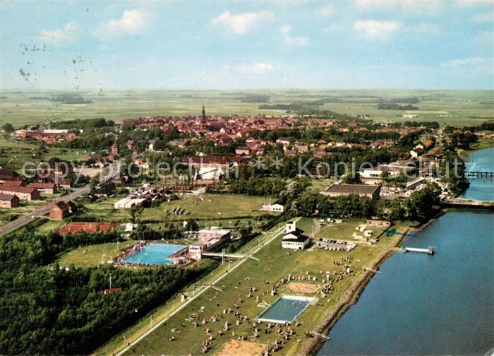 Toenning Nordseebad Fliegeraufnahme Schwimmbad