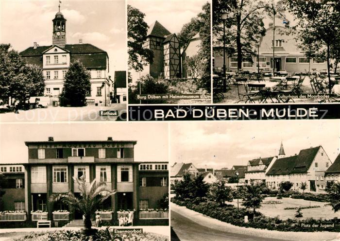 Bad Dueben Rathaus Kulturhaus Moorbad Eisenmoorbad Platz der Jugend