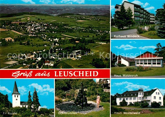 Leuscheid Haus Waldesruh Kurhaus Windeck Haus Westerwald Kirche Panorama