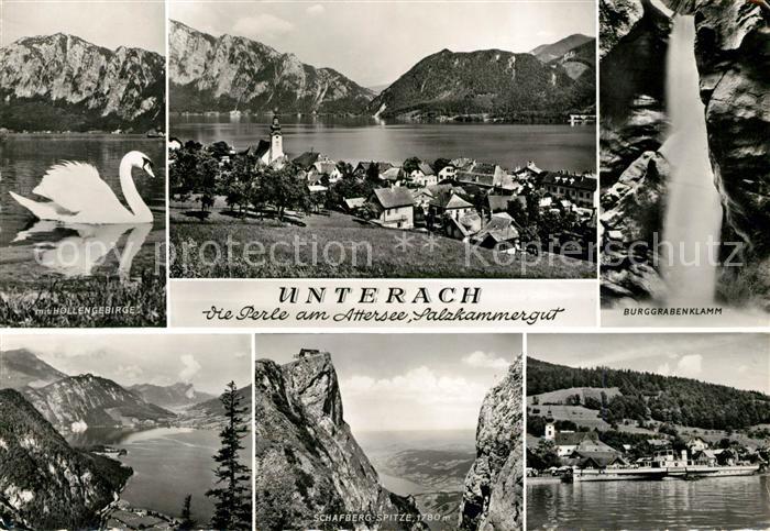 Unterach Attersee Hoellengebirge Schafbergspitze Burggrabenklamm