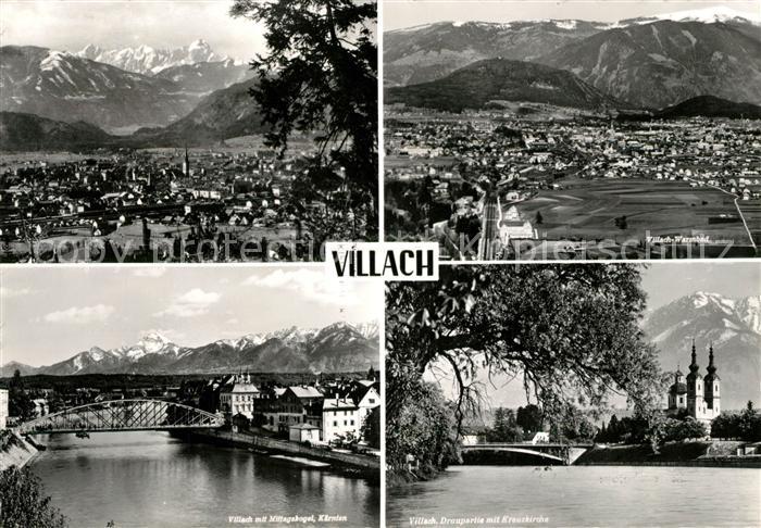 Villach Kaernten Mittagskogel Drau Kreuzkirche Warmbad
