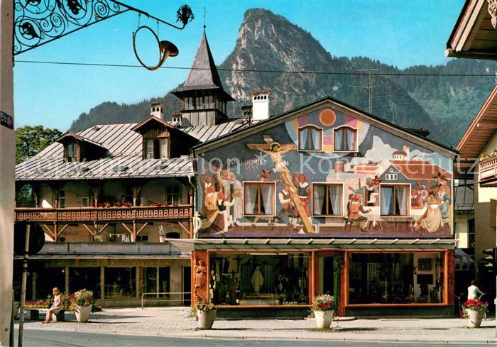Oberammergau Dorfplatz Fresko Das Geluebde