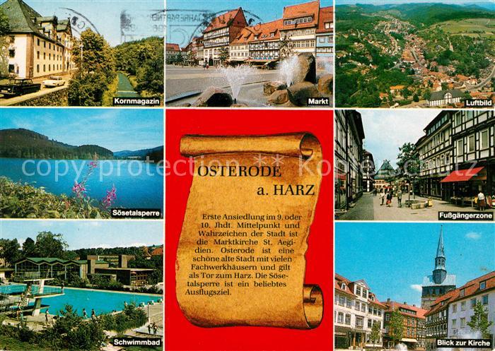 Osterode Harz Kornmagazin Markt Schwimmbad Soesetalsperre Kirche Fussgaengerzone