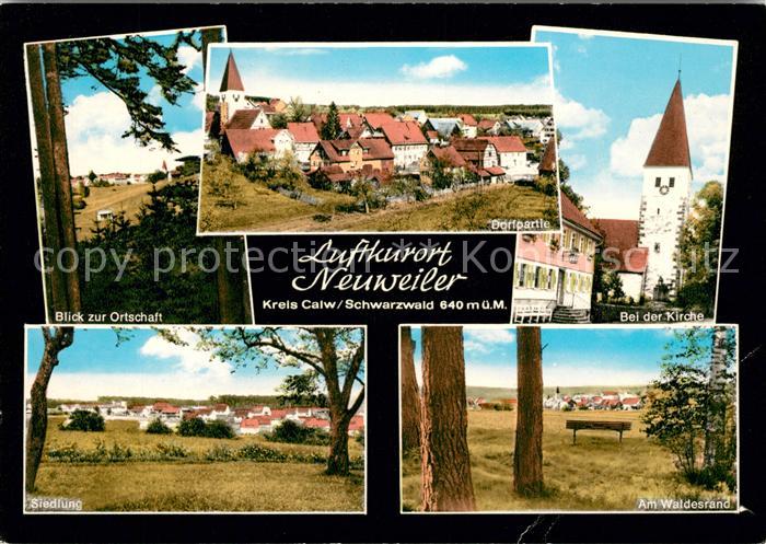 Neuweiler Calw Kirche Siedlung Waldesrand Panorama