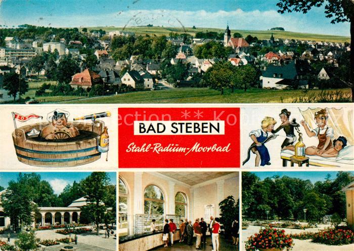 Steben Bad Panorama Kuranlagen Karikatur