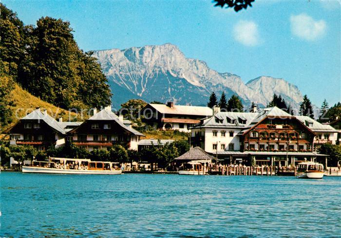 Koenigsee Berchtesgaden Seelaende mit Untersberg