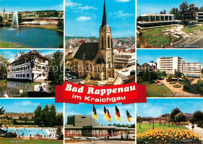 Rappenau Bad Schwarzberg Sanatorium Kurhaus Kurpark Wellenbad