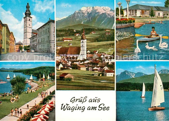 Waging See Marktplatz Untersberg Strandkurhaus Strandpromenade