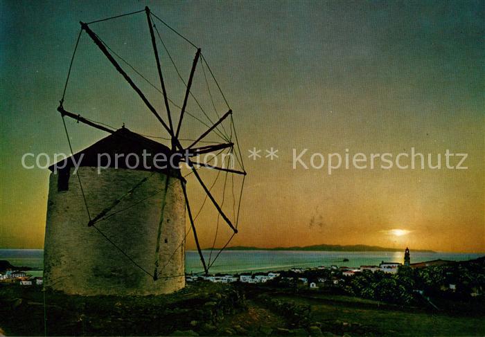 Tinos Windmuehle Abendstimmung