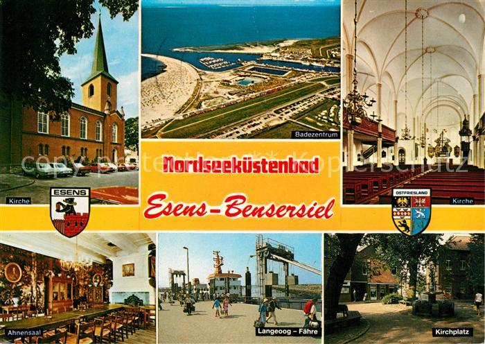 Bensersiel Kirche Ahnensaa Kirchplatz Langeoog Faehre