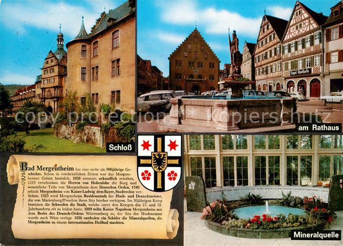 Mergentheim Bad Schloss Rathaus Mineralquelle