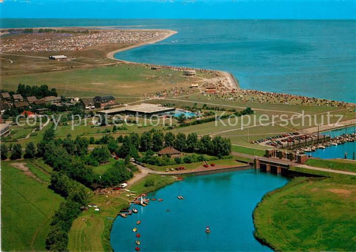 Horumersiel Fliegeraufnahme Schilig Strand hafen