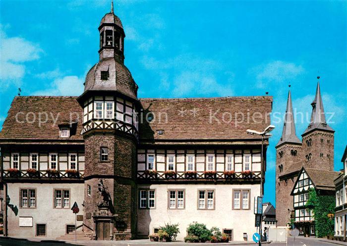 Hoexter Weser Rathaus Kiliankirche