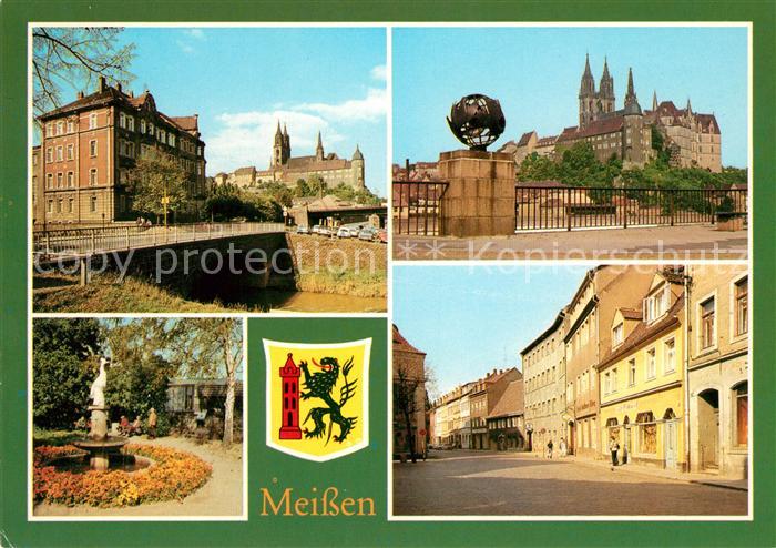 Meissen Elbe Sachsen Dom Albrechtsburg Kaendlerbrunnen Leipziger Strasse