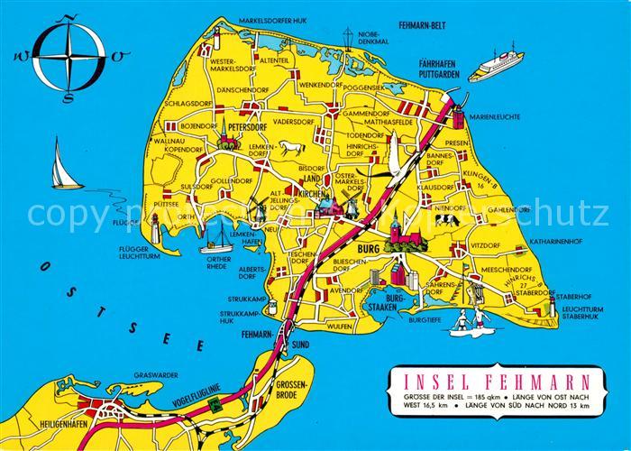 Insel Fehmarn Lageplan