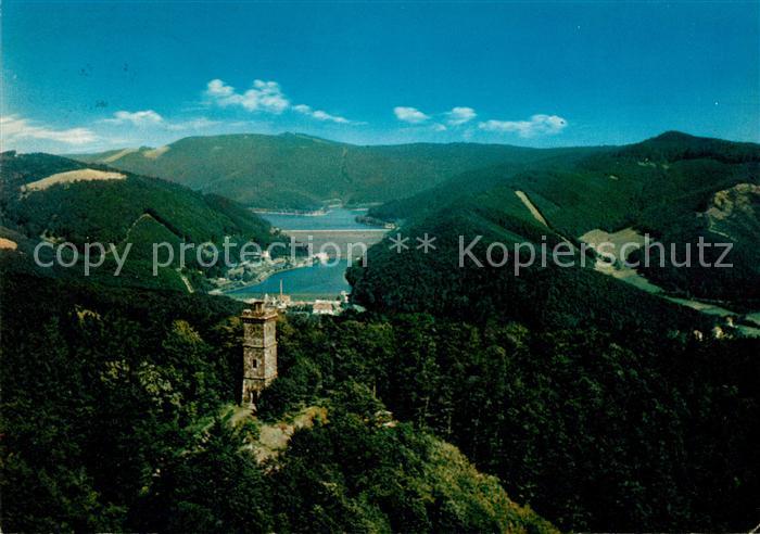 Bad Lauterberg Fliegeraufnahme Bismarckturm und Odertalsperre