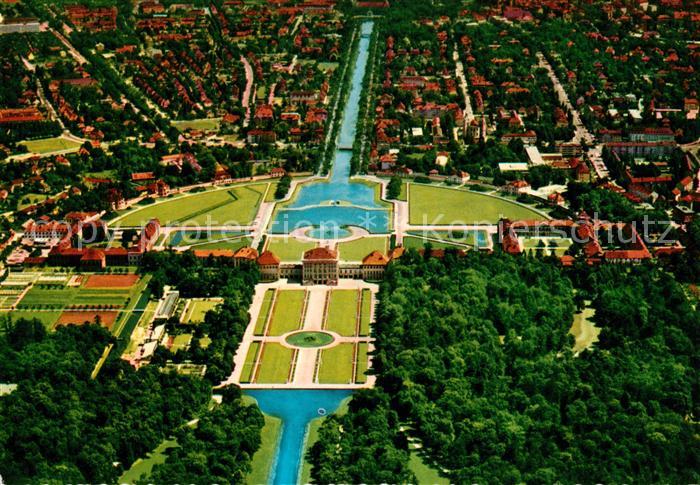 Muenchen Fliegeraufnahme Schloss Nymphenburg