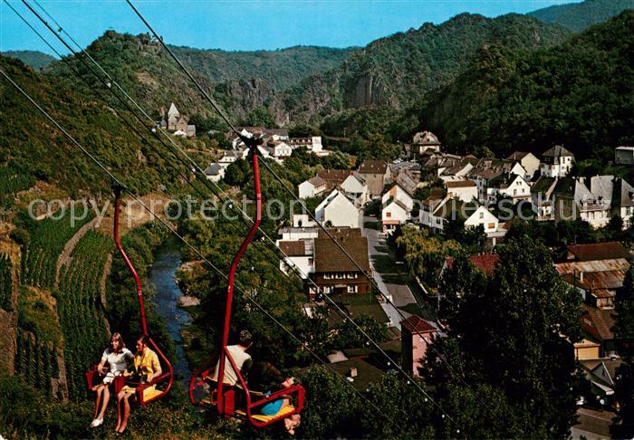 Altenahr Ahrtal mit Seilbahn und Bur Are