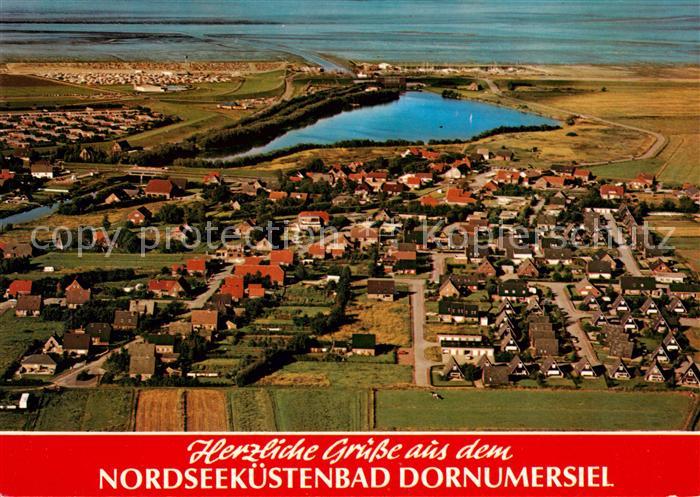 Dornumersiel Fliegeraufnahme mit Strand