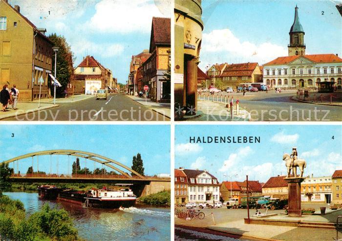Haldensleben Rathaus Bruecke am Mittellandkanal Friedrich-Engels-Platz