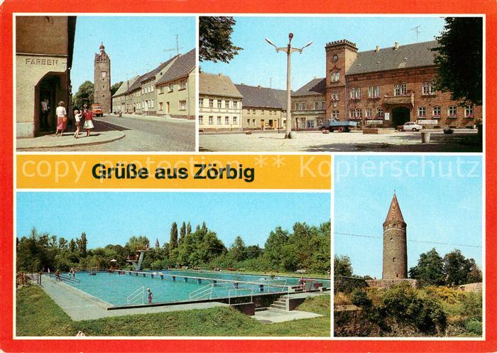 Zoerbig Hallescher Turm Rathaus Freibad Schlossturm