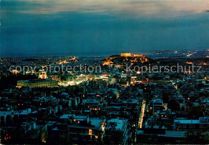 Athenes Athen bei Nacht