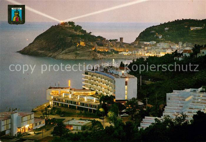 Tossa de Mar Fliegeraufnahme am Abend