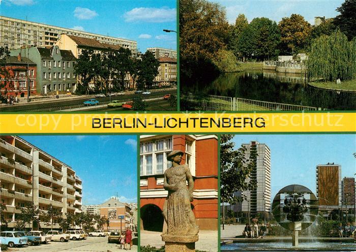 BERLIN CITY Lichtenberg Stadtpark Strasse der Befreiung Robert-Urig-Strasse