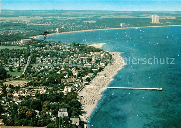 Niendorf Ostseebad Fliegeraufnahme mit Strand Seebruecke