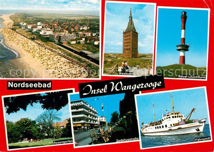 Wangerooge Nordseebad Fliegeraufnahme Leuchtturm Zedeliusstrasse Rosengarten Wes