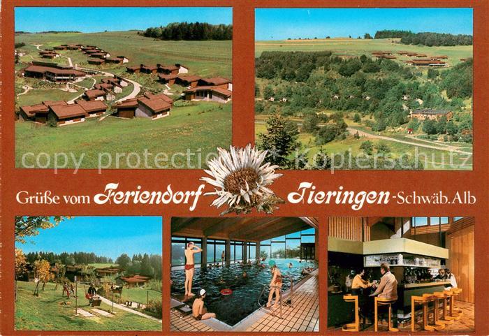 Tieringen Fliegeraufnahme Feriendorf Messstetten Schwimmbad Bar