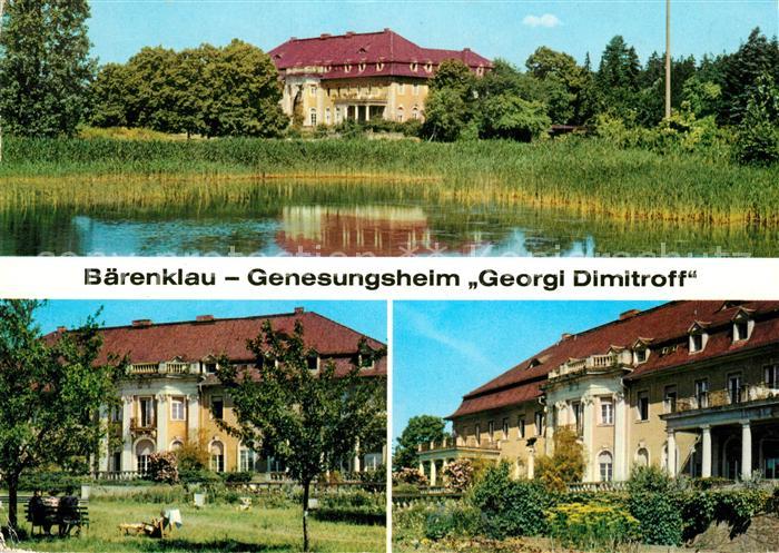 Baerenklau Niederlausitz Genesungsheim Georgi Dimitroff