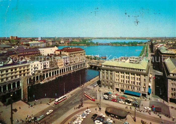 Hamburg Fliegeraufnahme drei Alsterbecken