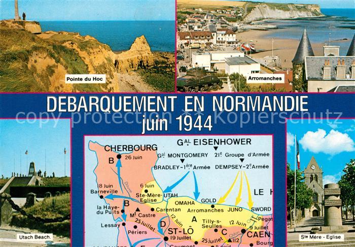 Normandie Region Debarquement Utach-Beach St. Mere Arromanches Pointe-du-Hoc