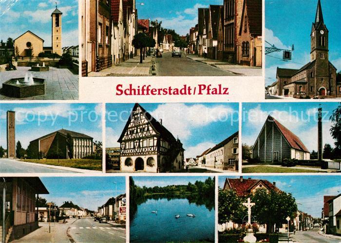 Schifferstadt Ortspartien Kirchen Fachwerk