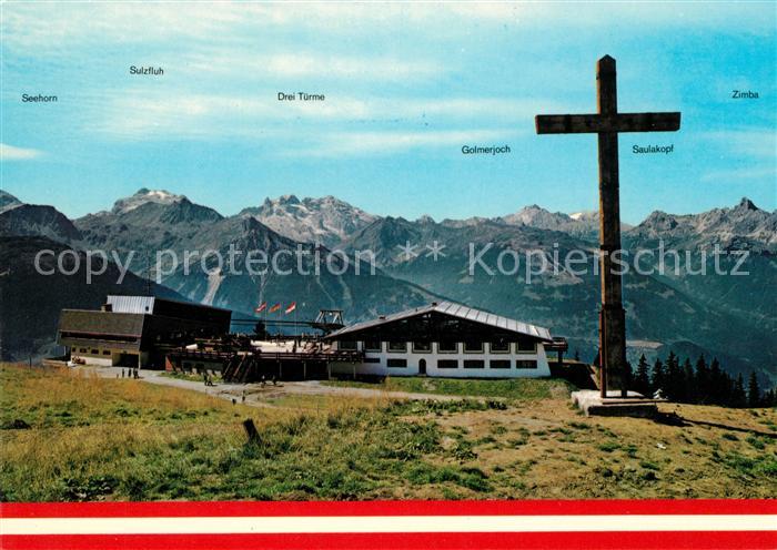 Schruns Vorarlberg Hochjochbergbahn Bergstation Bergpanorama
