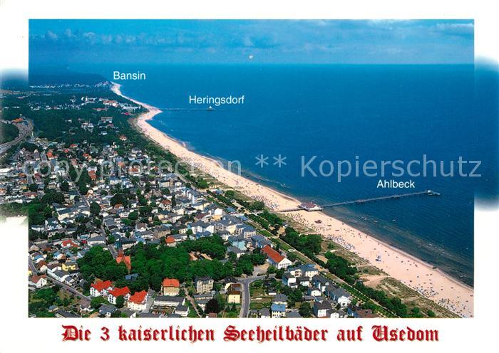 Usedom Fliegeraufnahme Bansin Heringsdorf Ahlbeck