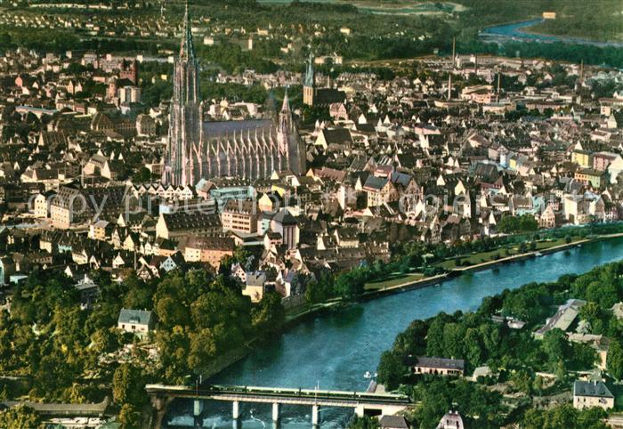 Ulm Donau Fliegeraufnahme