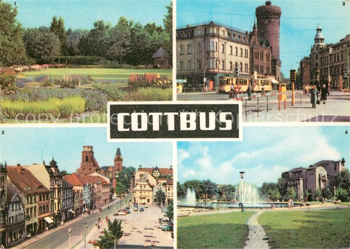 Cottbus Blechenpark Altmarkt Ernst Thaelmann Platz Schillerplatz