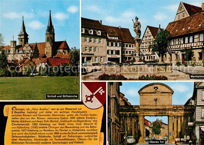 oehringen Hohenlohe Schloss Stiftskirche Marktplatz Oberes Tor