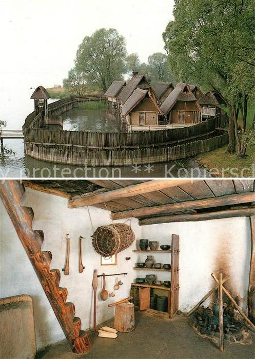 Unteruhldingen Freilichtmuseum Pfahldorf Jungsteinzeit Fischreuse Geschirrschran