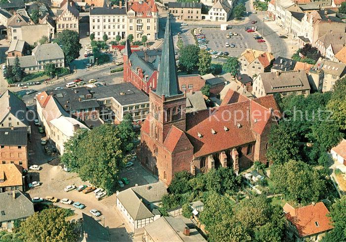 Bergen Ruegen Marienkirche Fliegeraufnahme