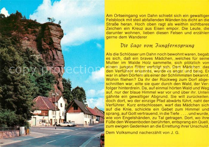 Dahn Jungfernsprung Sage