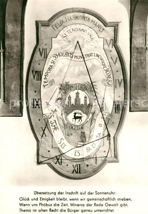 Stolberg Harz Sonnenuhr am Rathaus