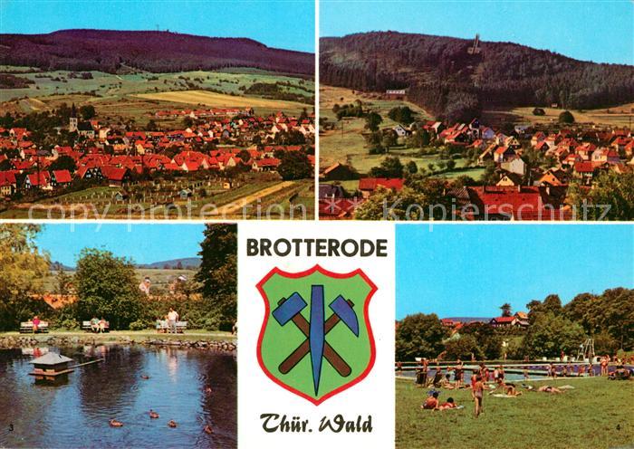 Brotterode Grosser Inselsberg Schanze Gelb Brunnen Teich Schwimmbad