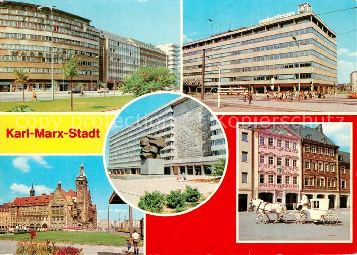 Karl-Marx-Stadt Centrum Warenhaus Ernst Thaelmann Strasse Rathaus