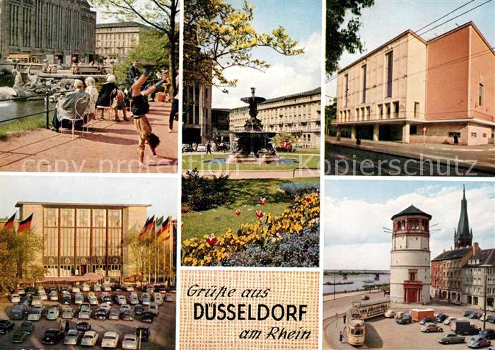 Duesseldorf Koenigsallee Cornelius Platz Theater Messehalle Schlossturm