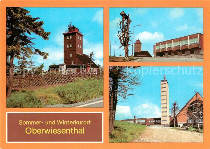 Oberwiesenthal Erzgebirge Wetterwarte Gaststaette Fichtelberghaus Aussichtsturm